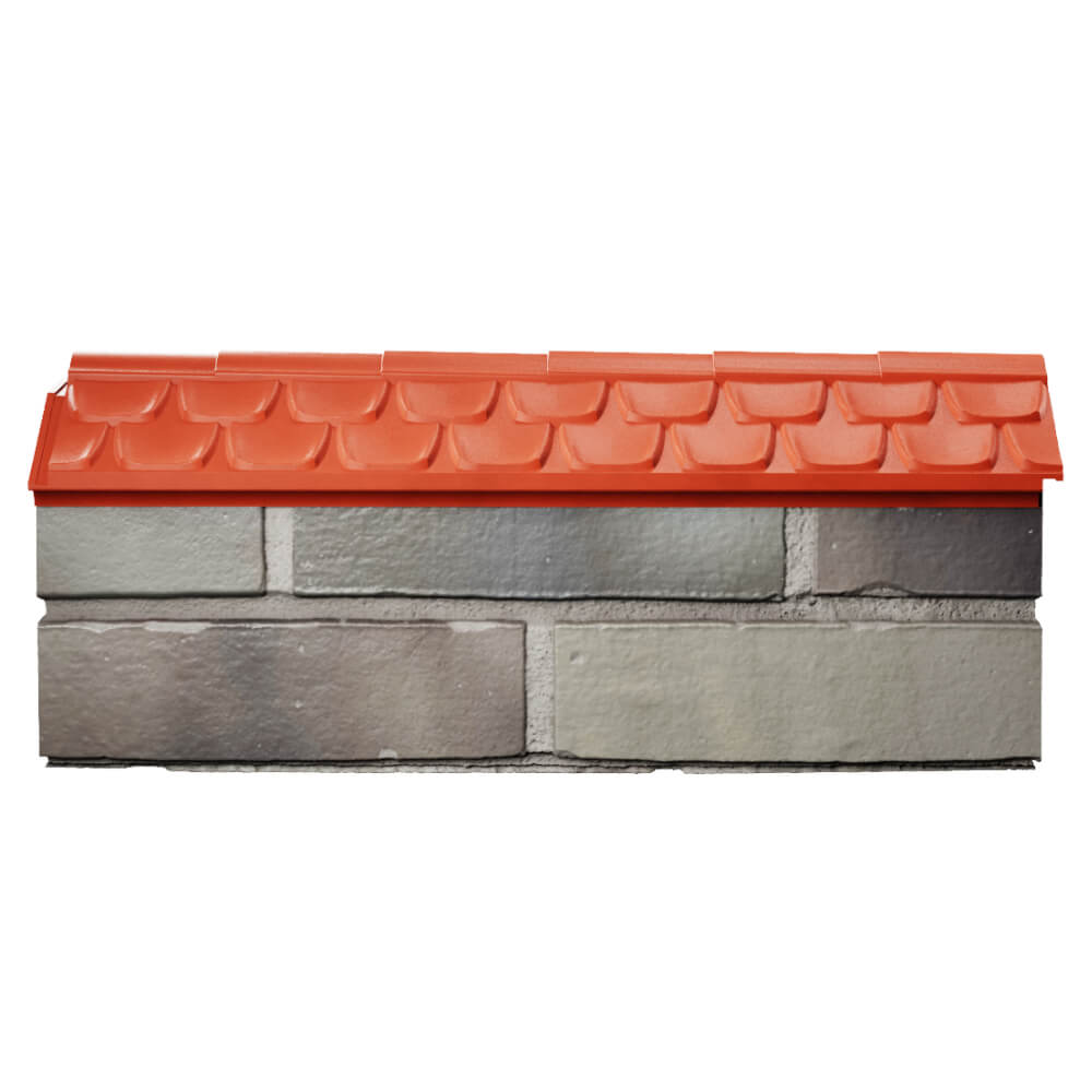 Парапет Zking Эльбрус Красный с посадкой на 0.5 кирпича (130мм) в Великом Новгороде фото