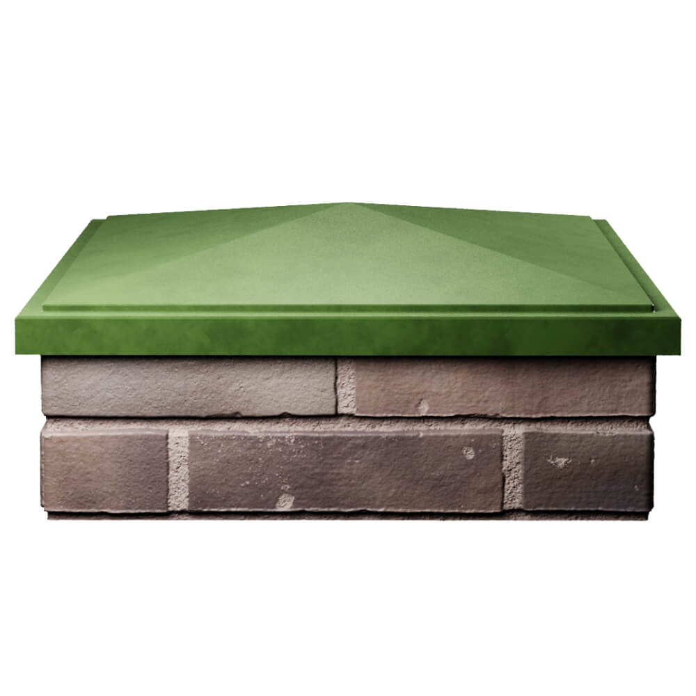 Колпак Zking БонаМоно Зеленый на столб 2х2 кирпича (515х515, 530х530мм) Великий Новгород фото