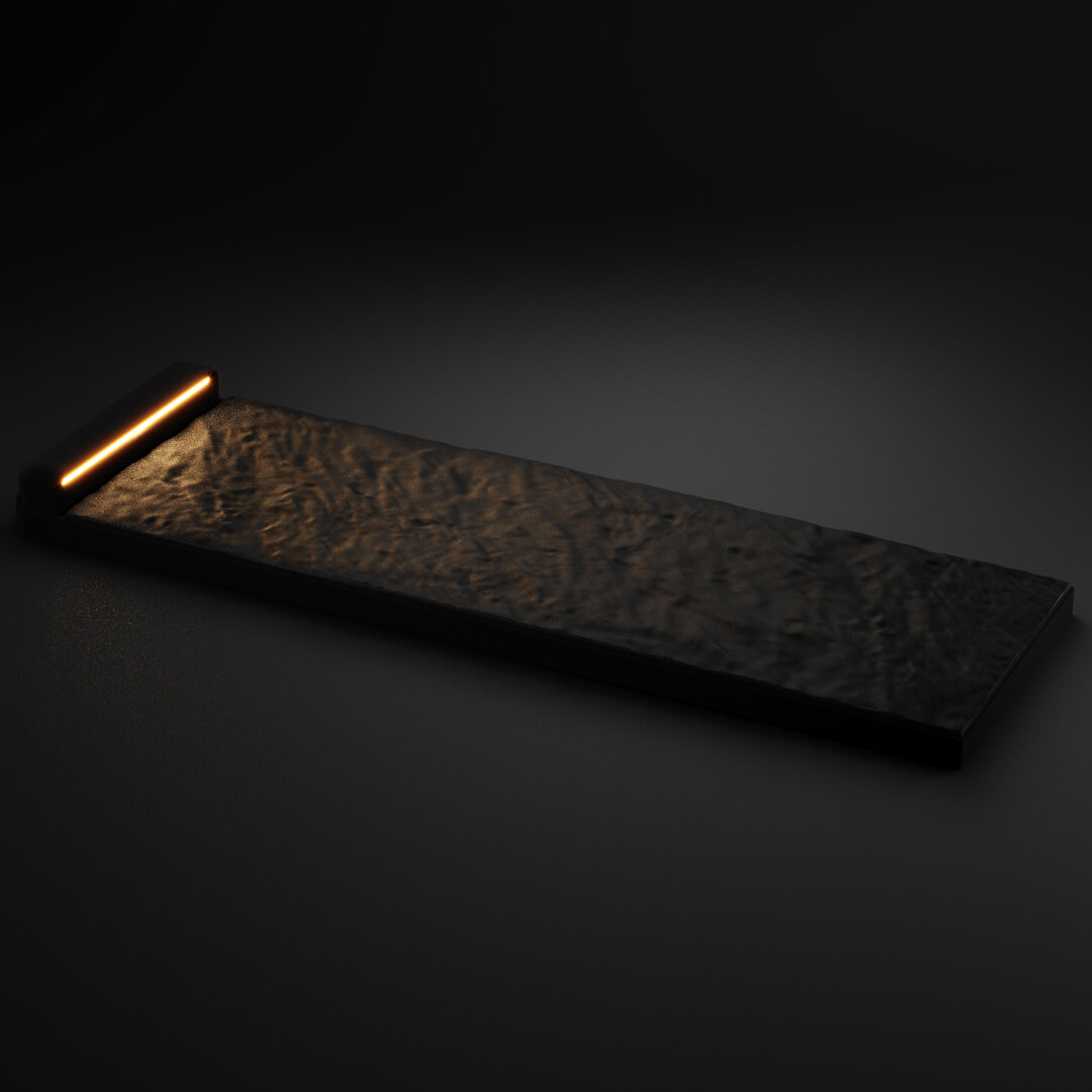 LED Светильник для шаговой плиты STONE Черный Сланец 330х75х98мм в Великом Новгороде фото