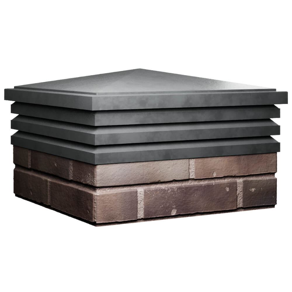 Колпак Zking Бона ХайТек Серый на столб 2х2 кирпича (513х513мм) в Великом Новгороде фото