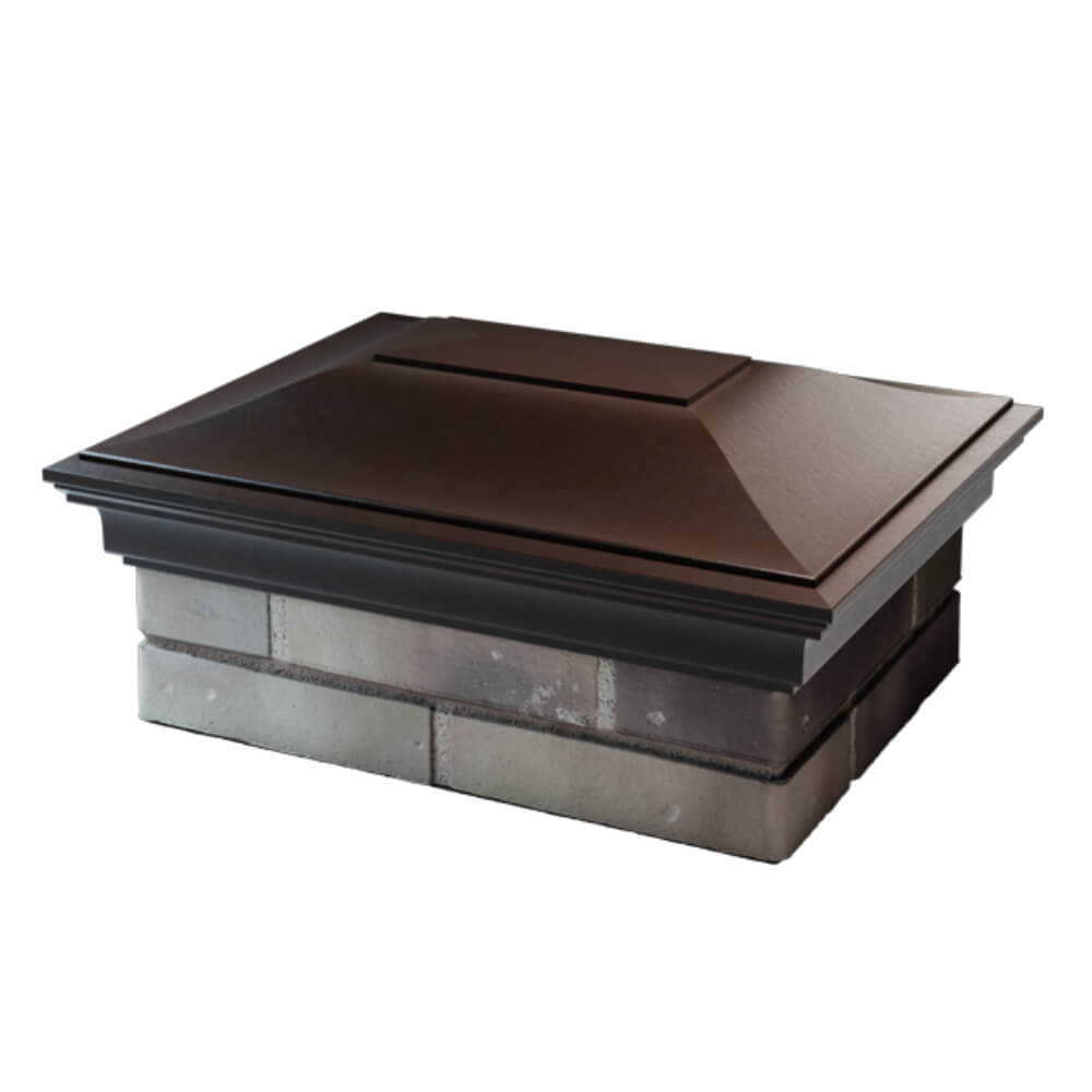 Колпак Zking Монблан Коричневый на столб 2х1.5 кирпича (515х385мм) в Великом Новгороде фото