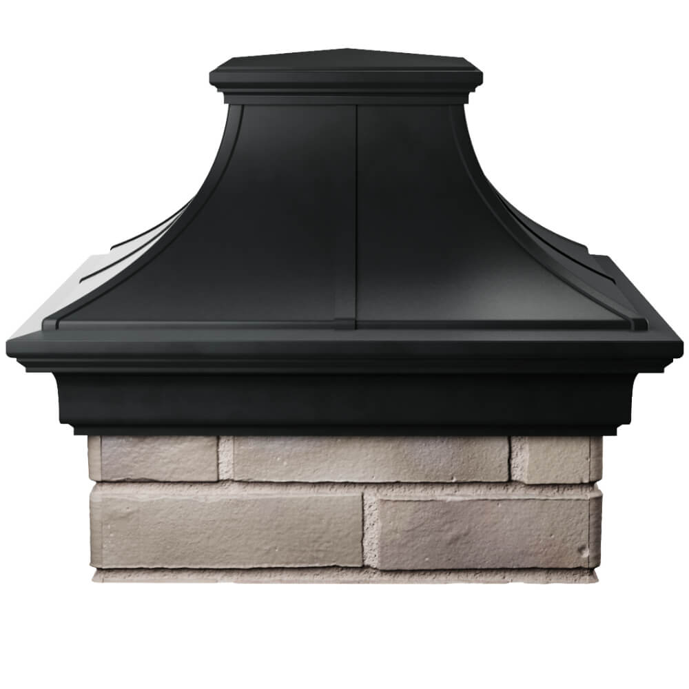 Колпак Zking Монблан Премиум Черный на столб 1.5х1.5 кирпича (385х385мм) Великий Новгород фото