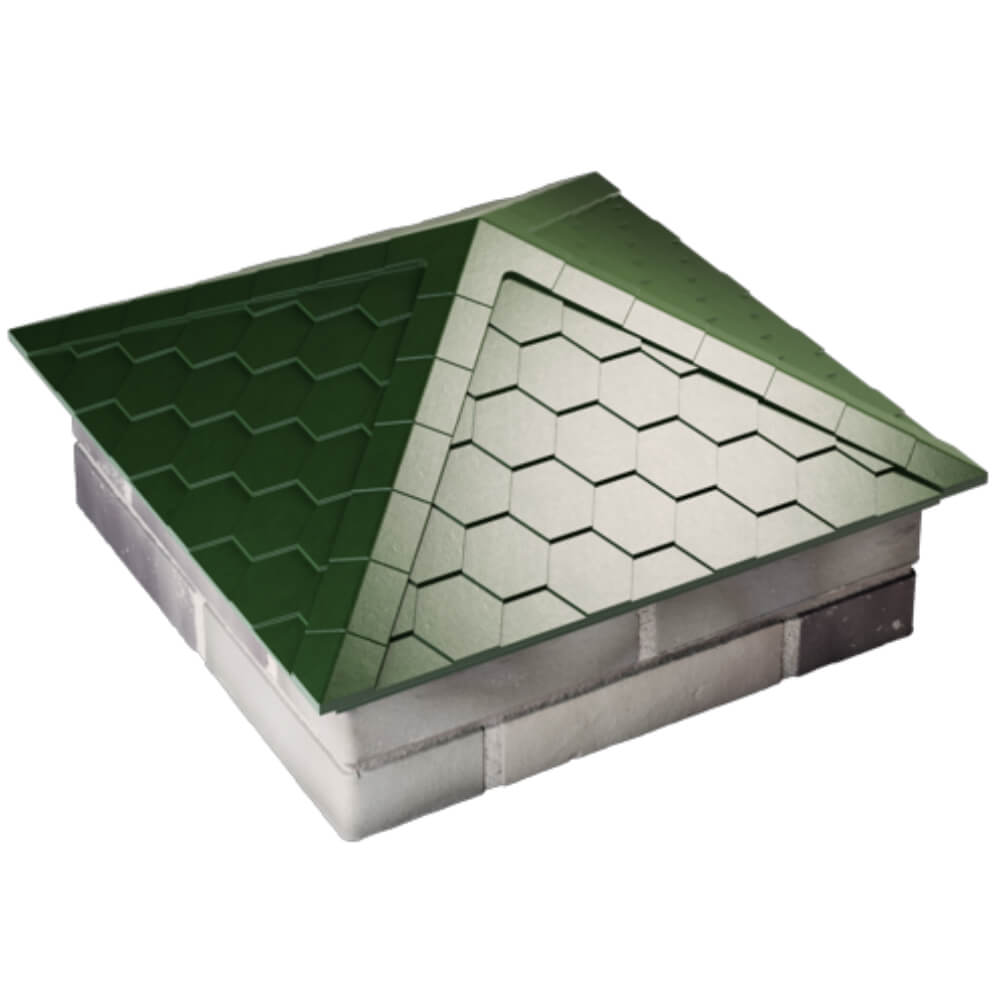 Колпак Zking Эверест Зеленый на столб 2х2 кирпича (535х535мм) Великий Новгород фото