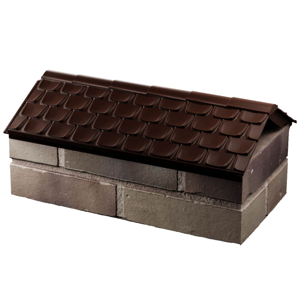 Парапет Zking Эльбрус Коричневый с посадкой на 1 кирпич (255мм) в Великом Новгороде фото