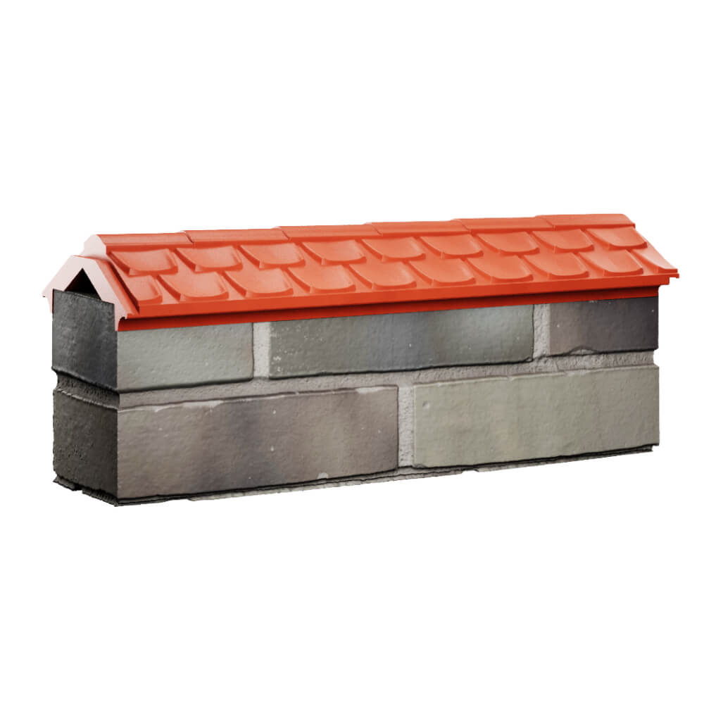 Парапет Zking Эльбрус Красный с посадкой на 0.5 кирпича (130мм) Великий Новгород фото