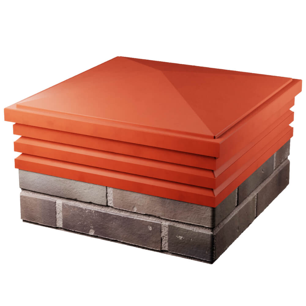 Колпак Zking Бона ХайТек Красный на столб 2х2 кирпича (513х513мм) в Великом Новгороде фото