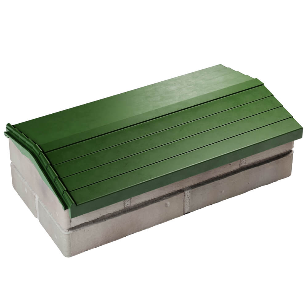 Парапет Zking Бона ХайТек Зеленый с посадкой на 1 кирпич (200/225/255мм) в Великом Новгороде фото