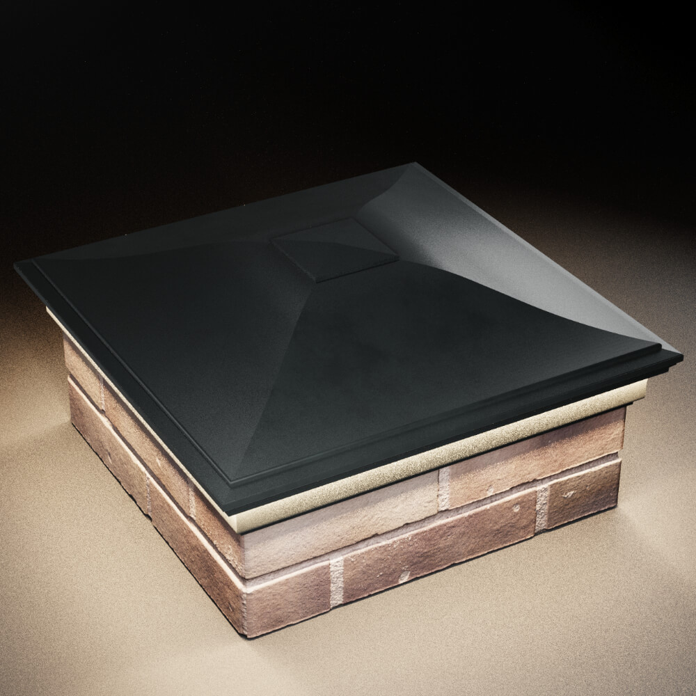 Колпак Zking Монблан Черный на столб 2х2 кирпича (515х515мм) c подсветкой в Великом Новгороде фото