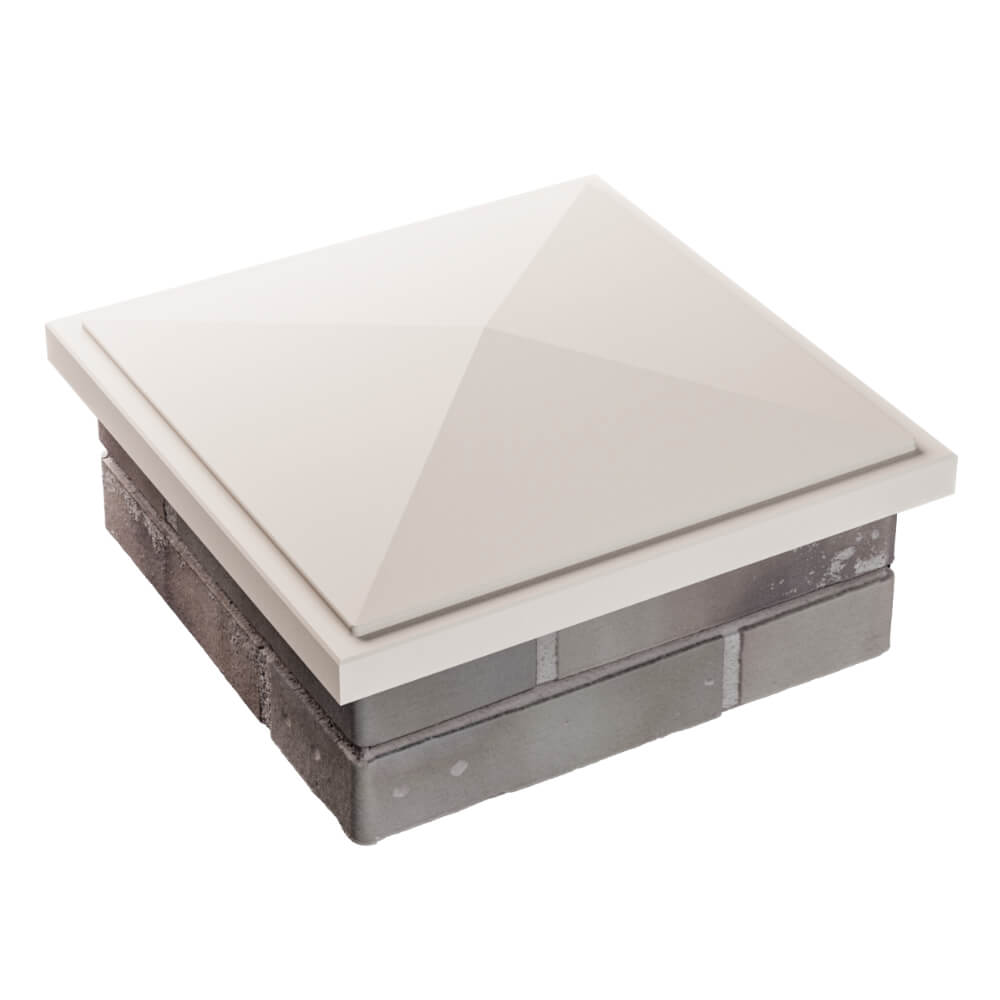 Колпак Zking БонаМоно Бежевый на столб 1.5х1.5 кирпича (385х385, 400х400мм) в Великом Новгороде фото