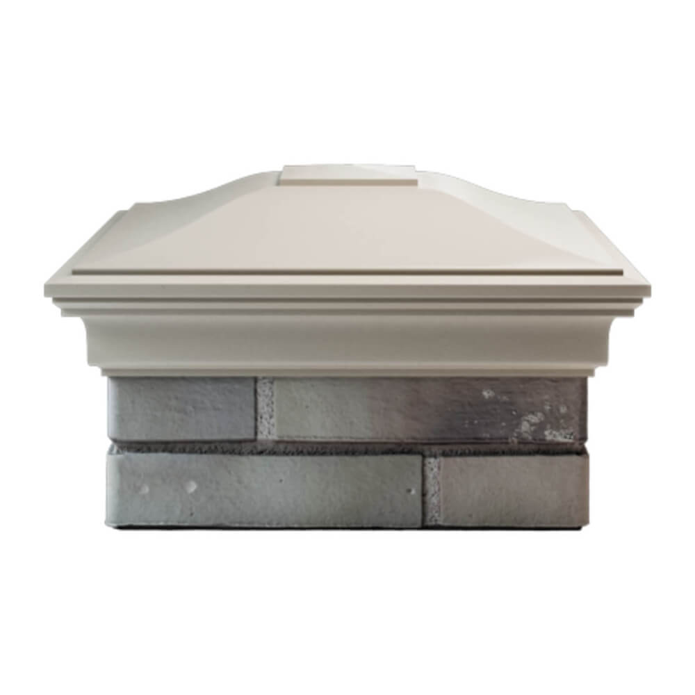 Колпак Zking Монблан Бежевый на столб 1.5х1.5 еврокирпича 0.7НФ (355х355мм) Великий Новгород фото