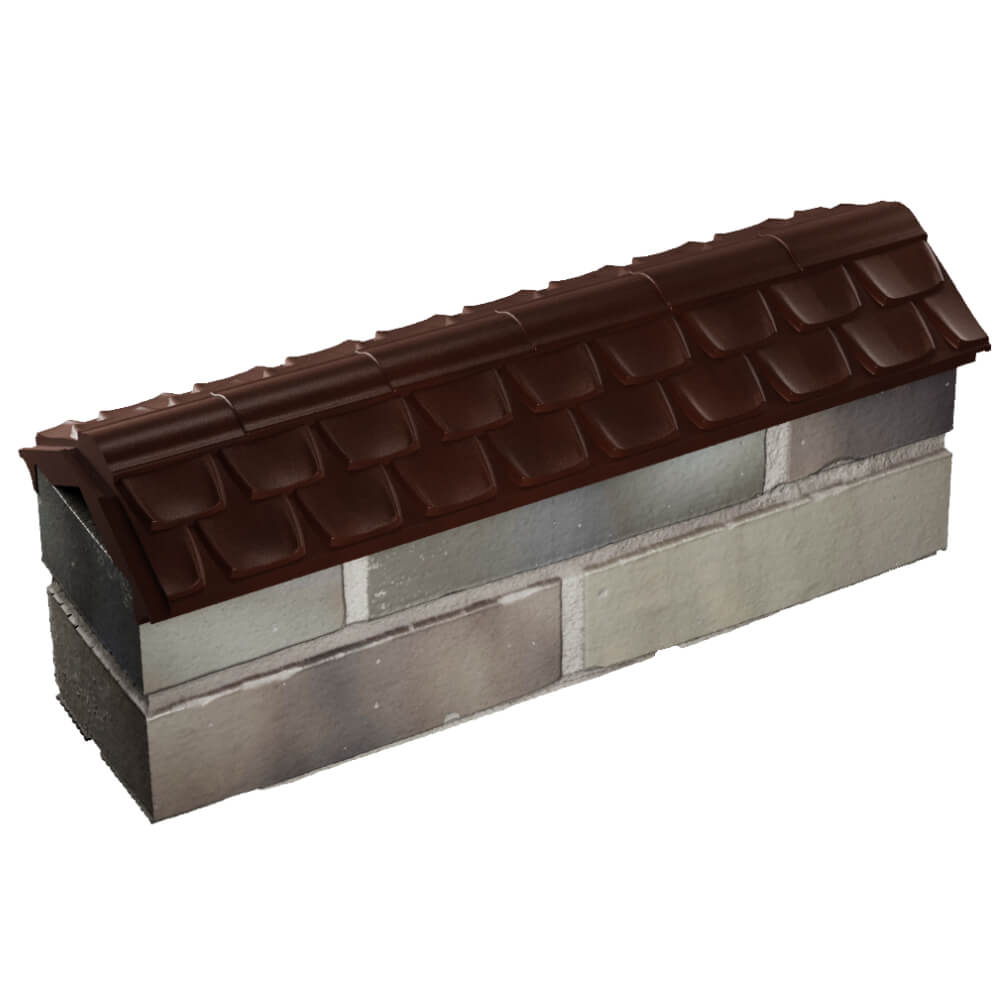 Парапет Zking Эльбрус Коричневый с посадкой на 0.5 кирпича (130мм) в Великом Новгороде фото