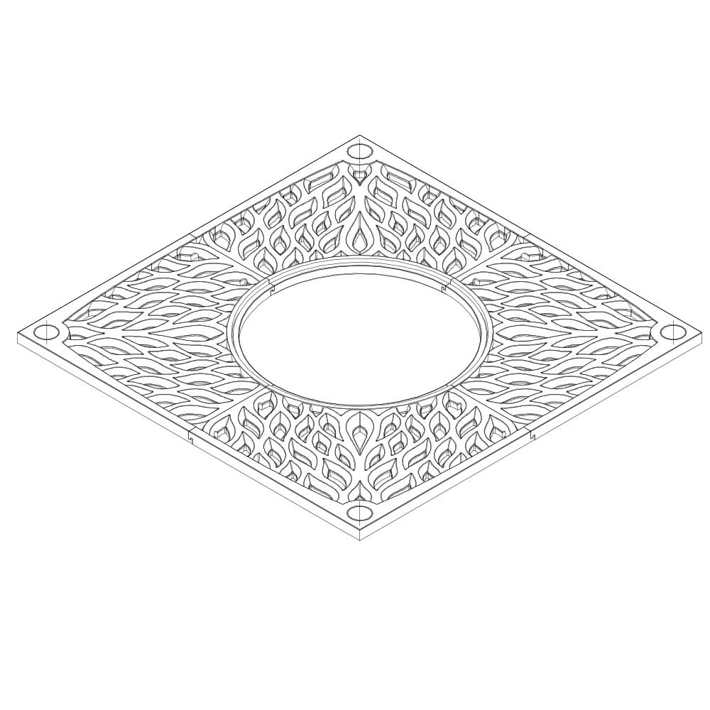 Приствольная решетка для дерева ZKING CRUST 2х2м Черная в Великом Новгороде фото