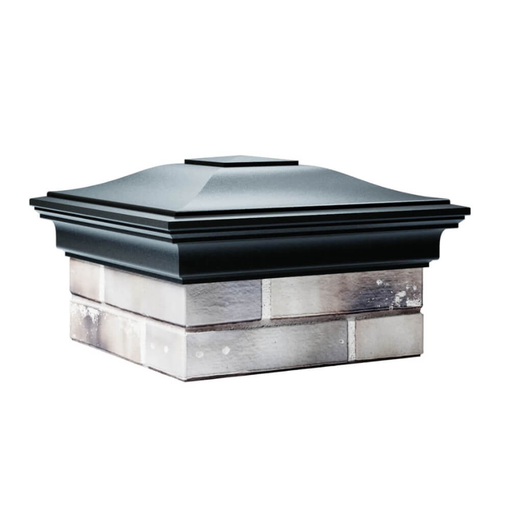 Колпак Zking Монблан Черный на столб 1.5х1.5 еврокирпича 0.7НФ (355х355мм) в Великом Новгороде фото