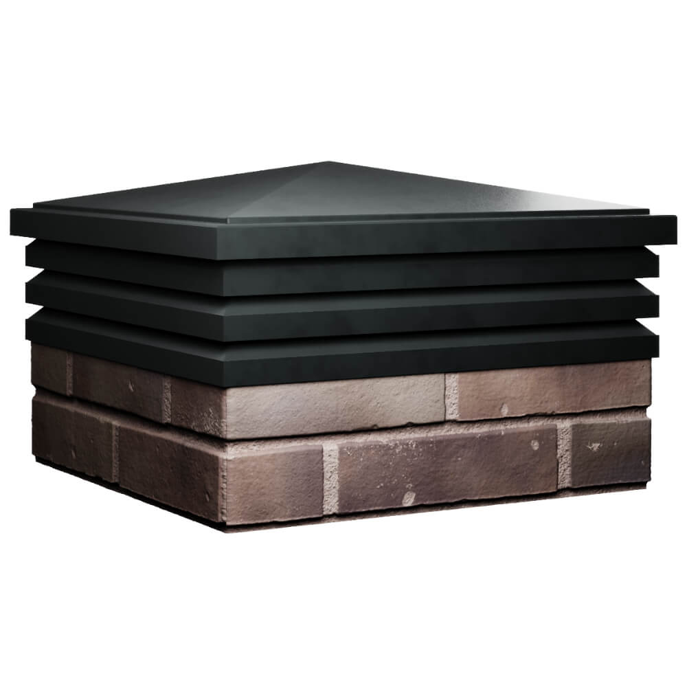 Колпак Zking Бона ХайТек Черный на столб 2х2 кирпича (513х513мм) в Великом Новгороде фото