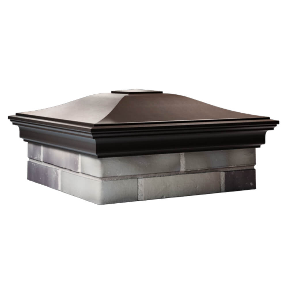 Колпак Zking Монблан Коричневый на столб 2х2 кирпича (515х515мм) в Великом Новгороде фото