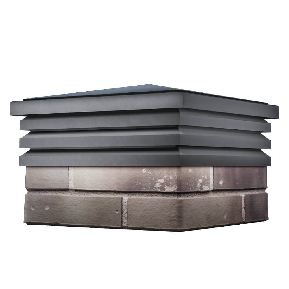 Колпак Zking Бона ХайТек Серый на столб 1.5х1.5 кирпича (385х385мм) в Великом Новгороде фото