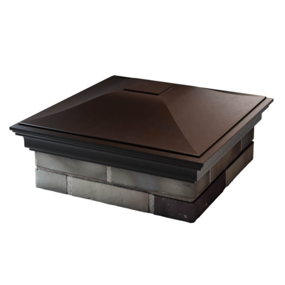 Колпак Zking Монблан Коричневый на столб 2х2 кирпича (515х515мм) в Великом Новгороде фото