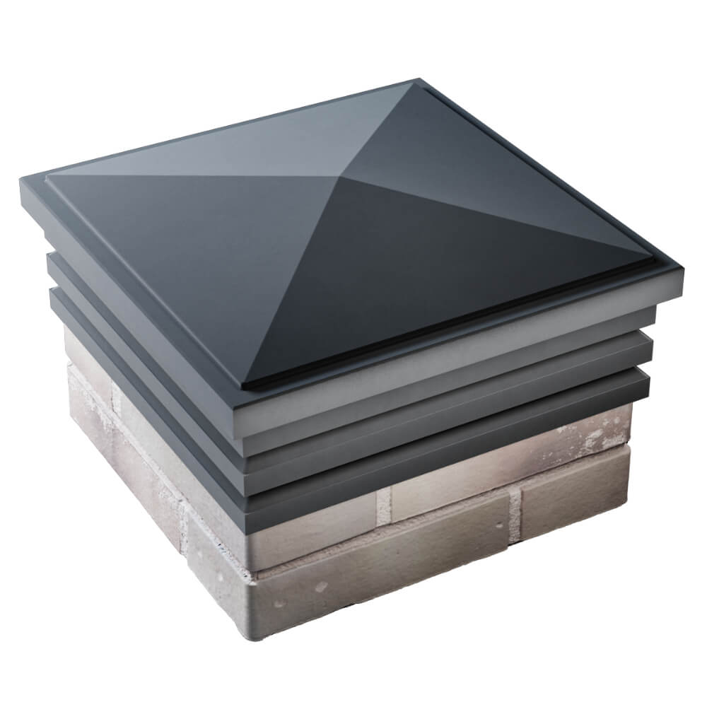 Колпак Zking Бона ХайТек Серый на столб 1.5х1.5 кирпича (385х385мм) в Великом Новгороде фото