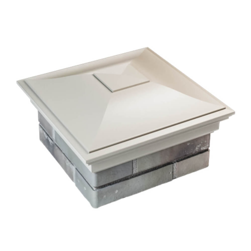 Колпак Zking Монблан Бежевый на столб 1.5х1.5 еврокирпича 0.7НФ (355х355мм) в Великом Новгороде фото