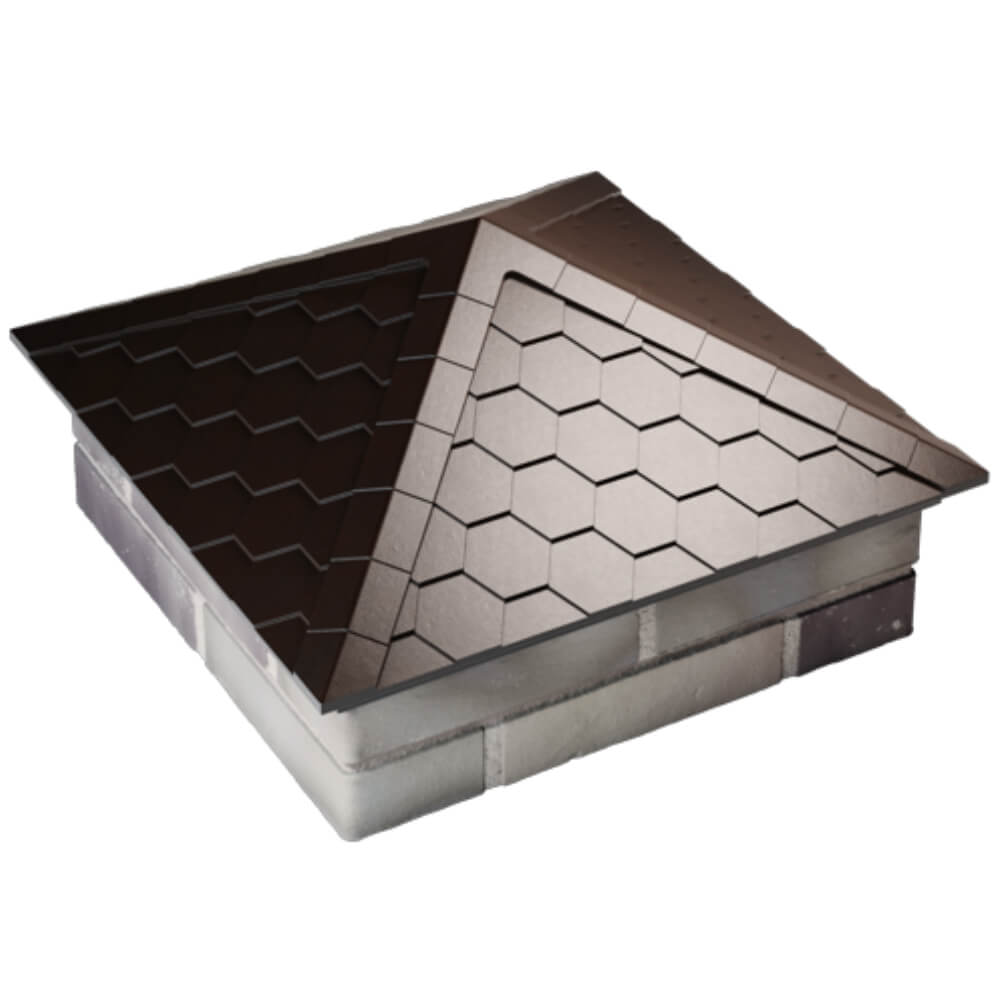 Колпак Zking Эверест Коричневый на столб 2х2 кирпича (535х535мм) Великий Новгород фото