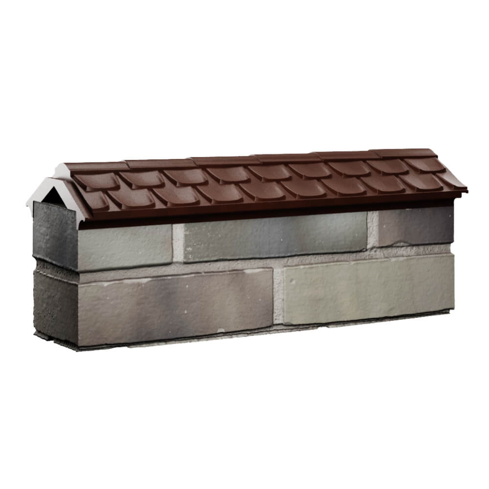 Парапет Zking Эльбрус Коричневый с посадкой на 0.5 кирпича (130мм) Великий Новгород фото