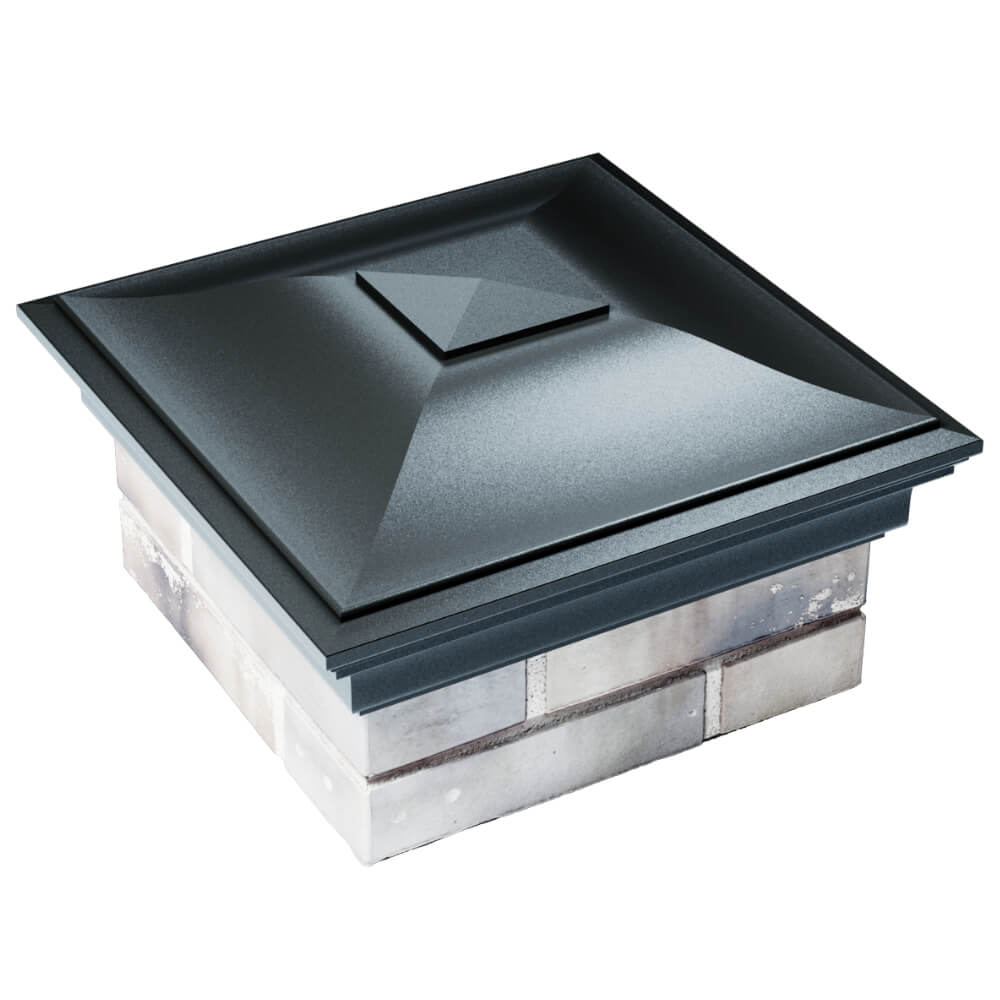 Колпак Zking Монблан Черный на столб 1.5х1.5 кирпича (385х385мм) в Великом Новгороде фото