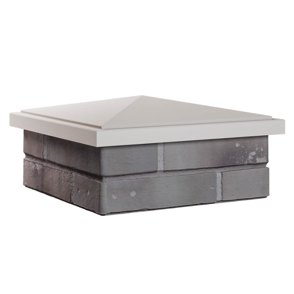 Колпак Zking БонаМоно Бежевый на столб 1.5х1.5 кирпича (385х385, 400х400мм) в Великом Новгороде фото