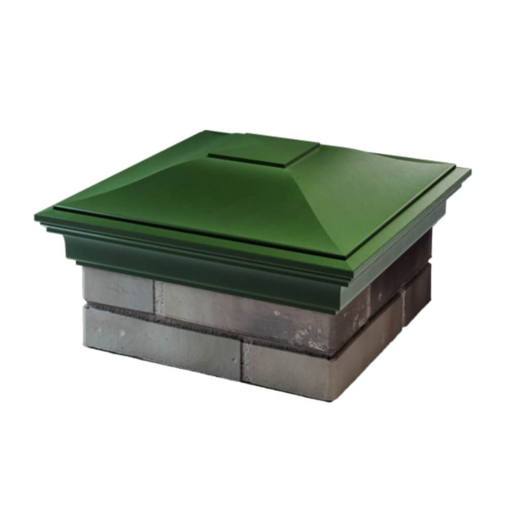 Колпак Zking Монблан Зеленый на столб 1.5х1.5 еврокирпича 0.7НФ (355х355мм) в Великом Новгороде фото