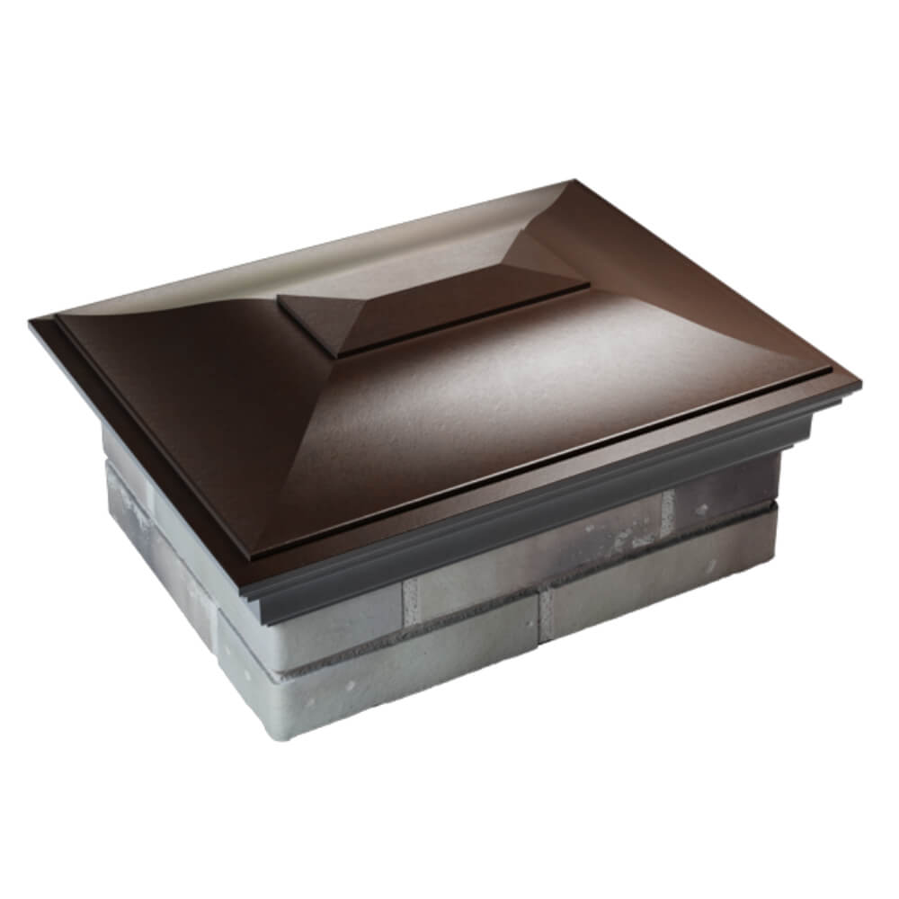 Колпак Zking Монблан Коричневый на столб 2х1.5 кирпича (515х385мм) Великий Новгород фото