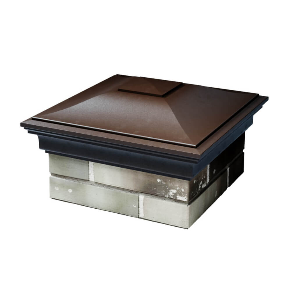 Колпак Zking Монблан Коричневый на столб 1.5х1.5 еврокирпича 0.7НФ (355х355мм) в Великом Новгороде фото