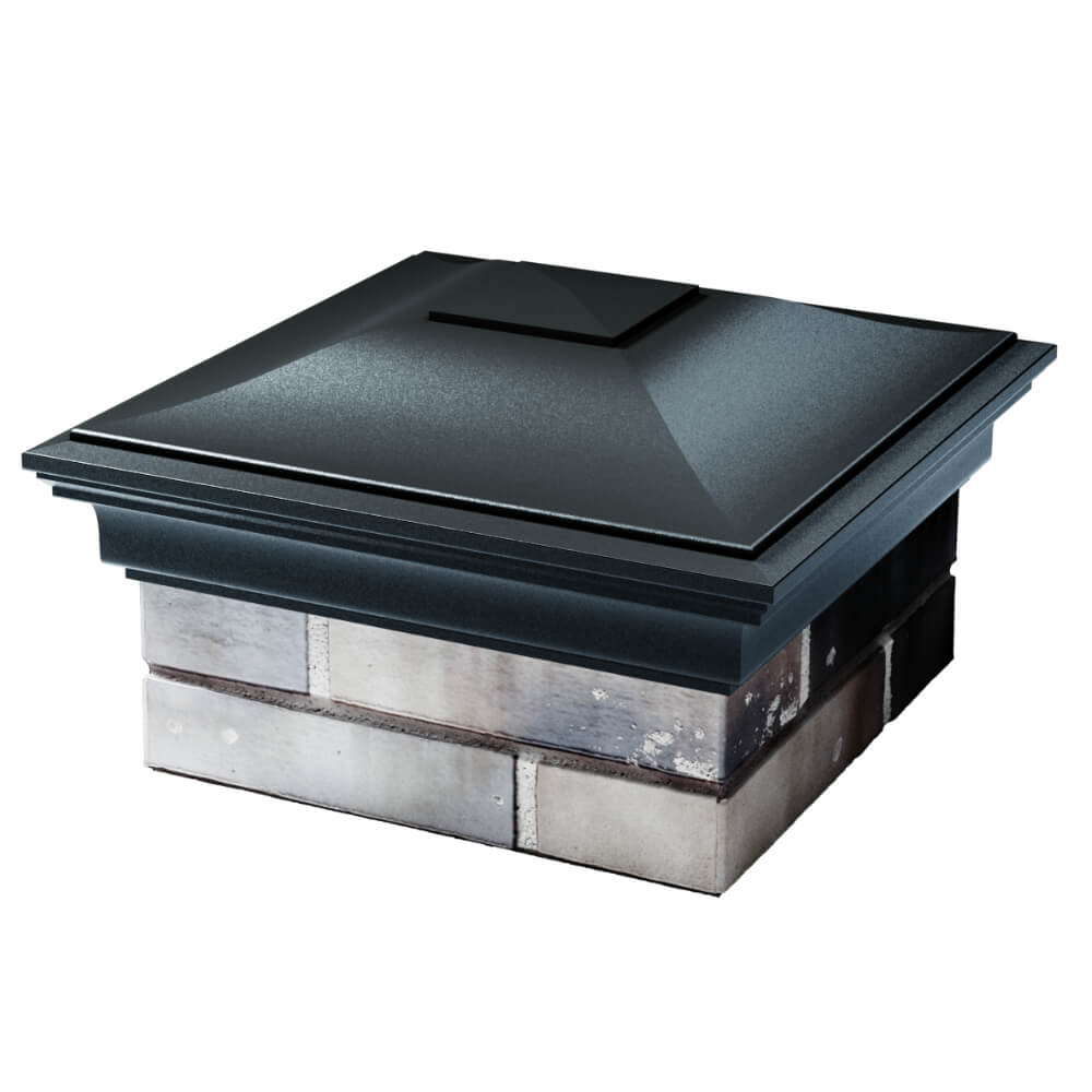 Колпак Zking Монблан Черный на столб 1.5х1.5 кирпича (385х385мм) в Великом Новгороде фото