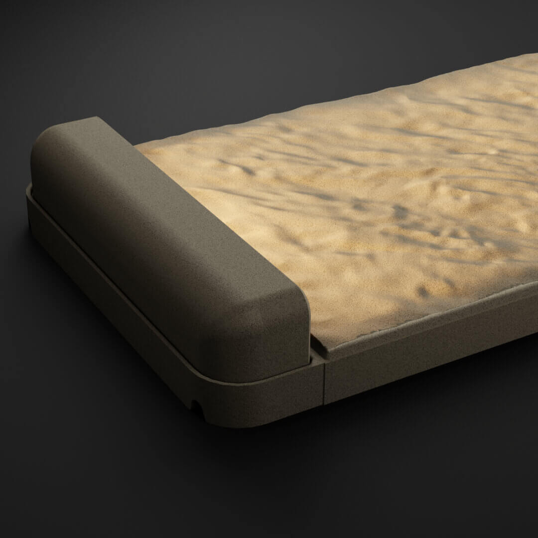 LED Светильник для шаговой плиты STONE Светлая Галька 330х75х98мм в Великом Новгороде фото