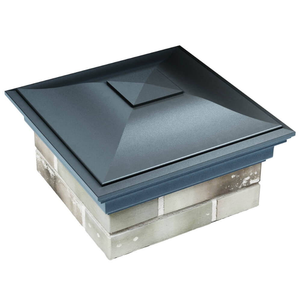 Колпак Zking Монблан Серый на столб 1.5х1.5 кирпича (385х385мм) в Великом Новгороде фото