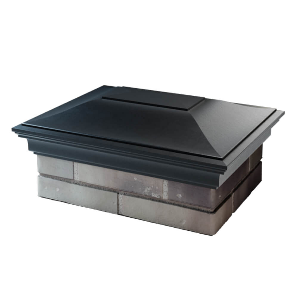 Колпак Zking Монблан Черный на столб 2х1.5 кирпича (515х385мм) в Великом Новгороде фото