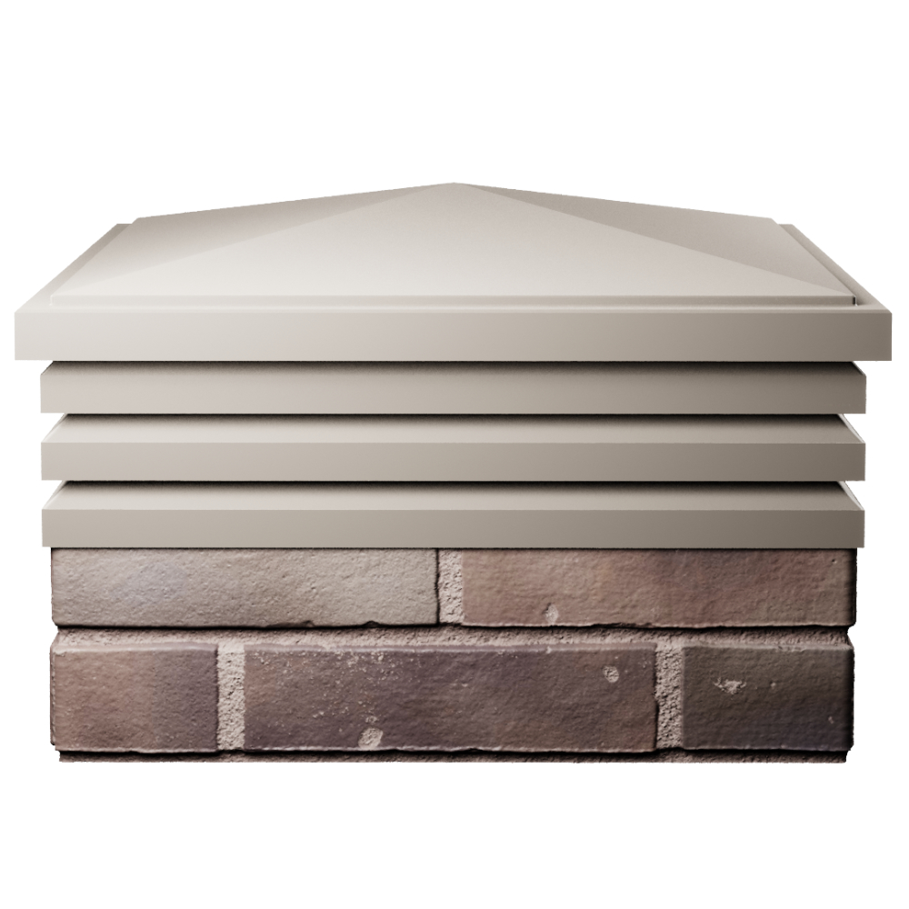 Колпак Zking Бона ХайТек Бежевый на столб 2х2 кирпича (513х513мм) Великий Новгород фото