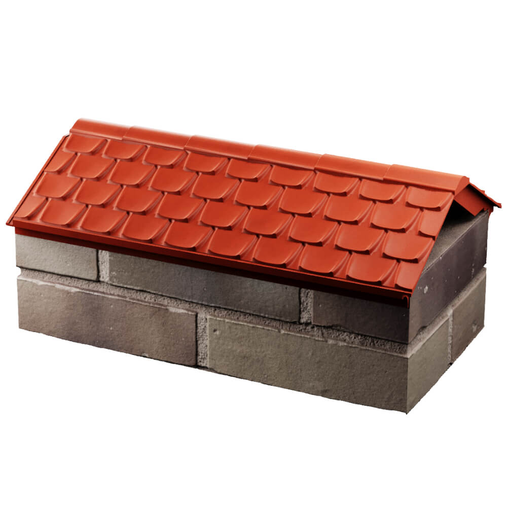 Парапет Zking Эльбрус Красный с посадкой на 1 кирпич (255мм) в Великом Новгороде фото