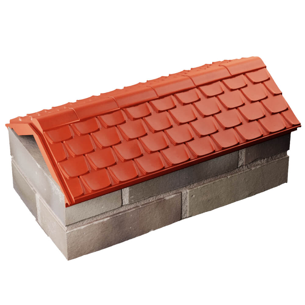 Парапет Zking Эльбрус Красный с посадкой на 1 кирпич (255мм) в Великом Новгороде фото