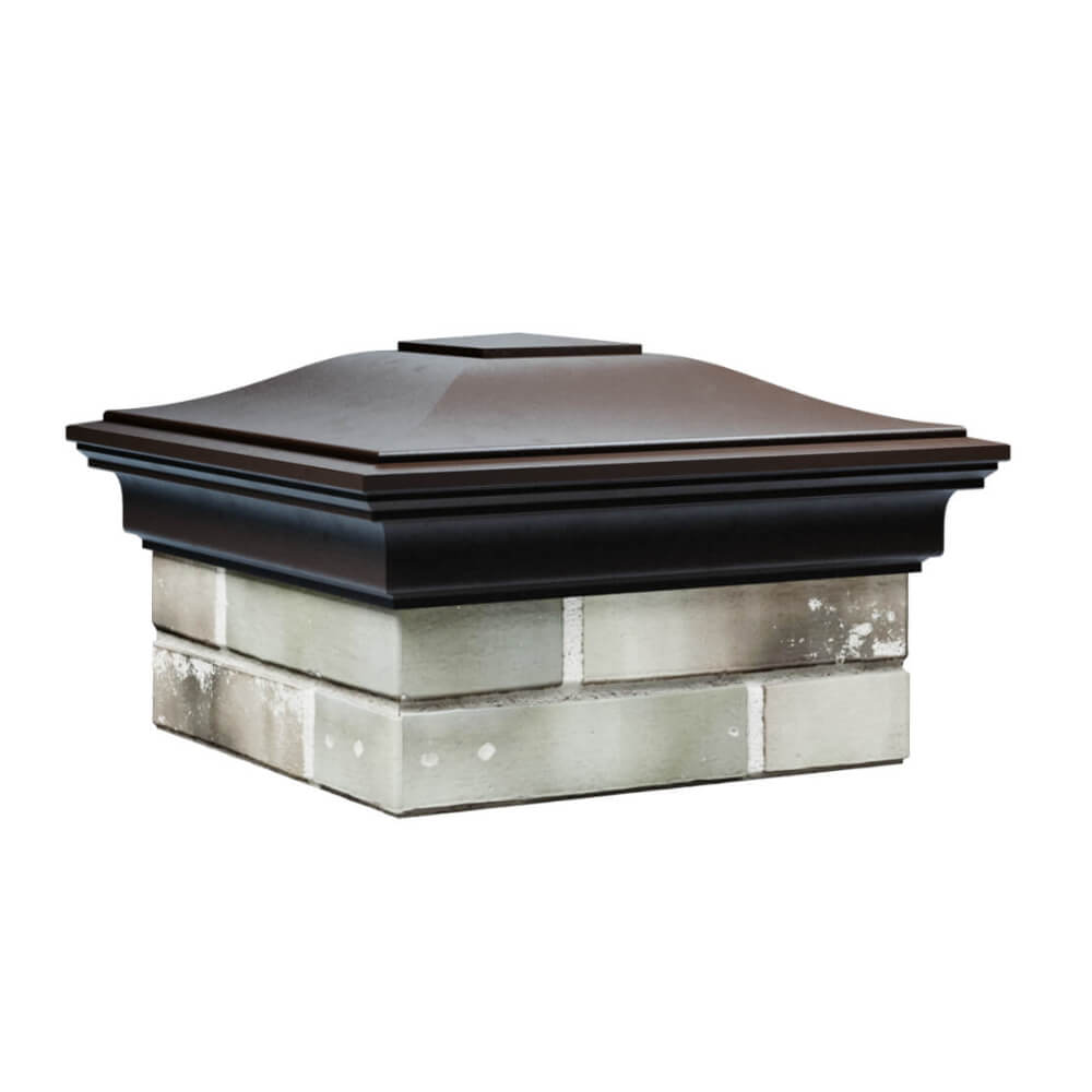 Колпак Zking Монблан Коричневый на столб 1.5х1.5 еврокирпича 0.7НФ (355х355мм) в Великом Новгороде фото