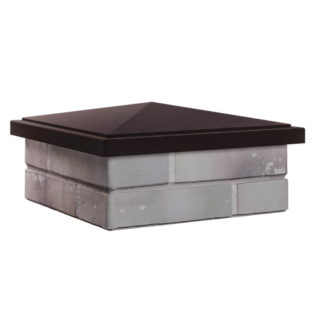 Колпак Zking БонаМоно Коричневый на столб 1.5х1.5 кирпича (385х385, 400х400мм) в Великом Новгороде фото