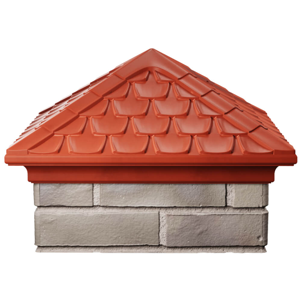 Колпак Zking Эльбрус Красный на столб 1.5х1.5 кирпича (385х385мм) Великий Новгород фото