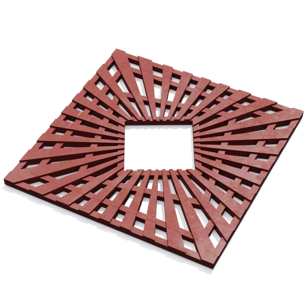 Приствольная решетка для дерева ZKING ATMOSPHERE 1.2х1.2м Красная в Великом Новгороде фото