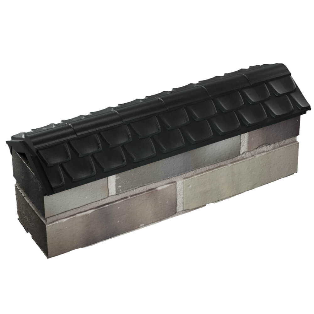 Парапет Zking Эльбрус Черный с посадкой на 0.5 кирпича (130мм) в Великом Новгороде фото