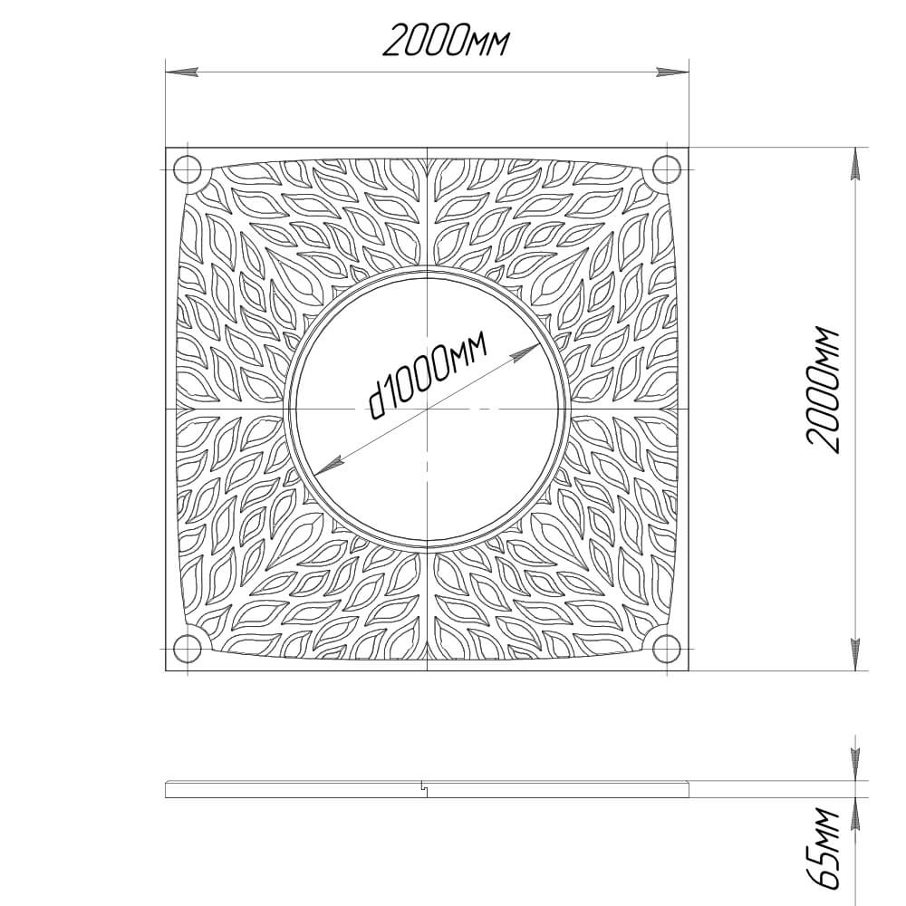 Приствольная решетка для дерева ZKING CRUST 2х2м Черная в Великом Новгороде фото