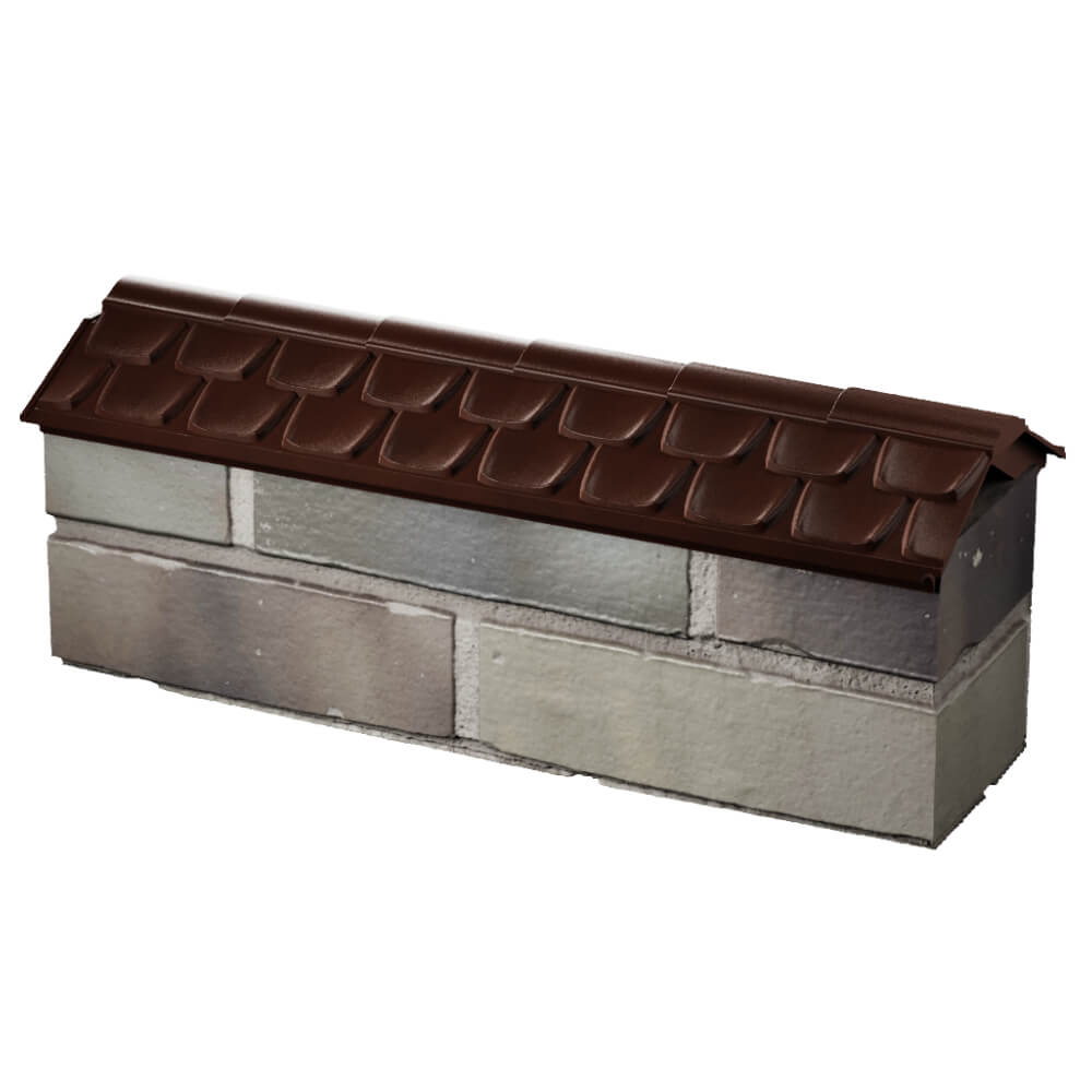 Парапет Zking Эльбрус Коричневый с посадкой на 0.5 кирпича (130мм) в Великом Новгороде фото