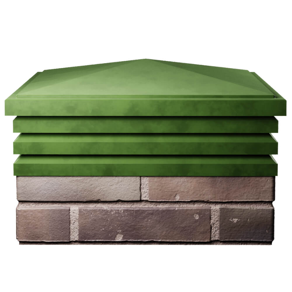 Колпак Zking Бона ХайТек Зеленый на столб 2х2 кирпича (513х513мм) Великий Новгород фото