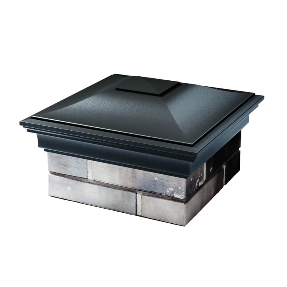 Колпак Zking Монблан Черный на столб 1.5х1.5 еврокирпича 0.7НФ (355х355мм) в Великом Новгороде фото