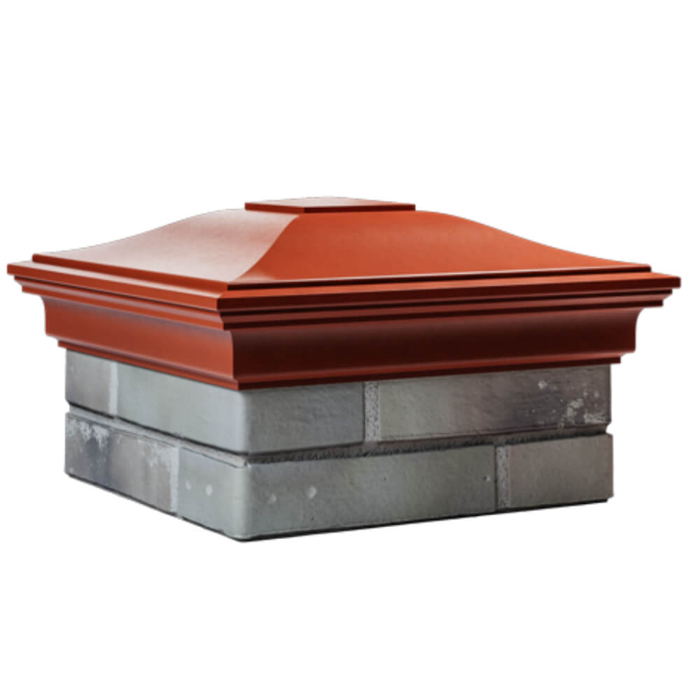 Колпак Zking Монблан Красный на столб 1.5х1.5 кирпича (385х385мм) в Великом Новгороде фото