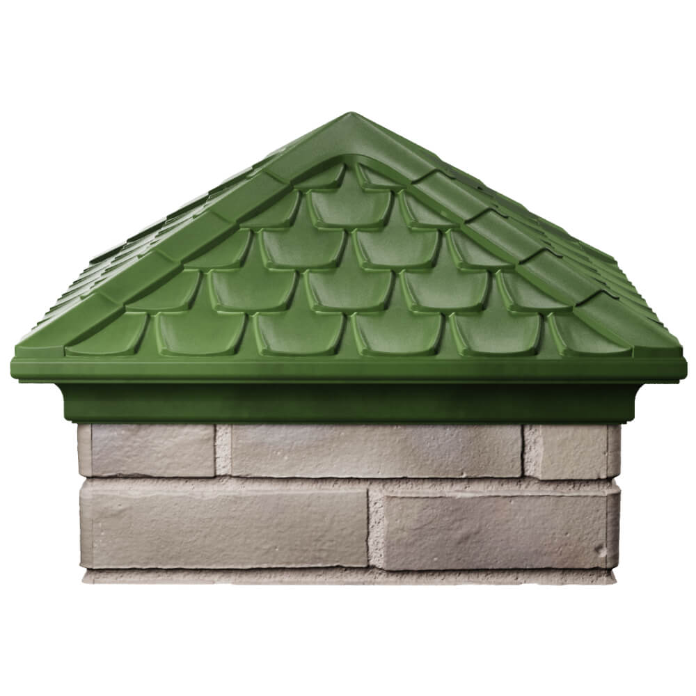 Колпак Zking Эльбрус Зеленый на столб 1.5х1.5 кирпича (385х385мм) Великий Новгород фото
