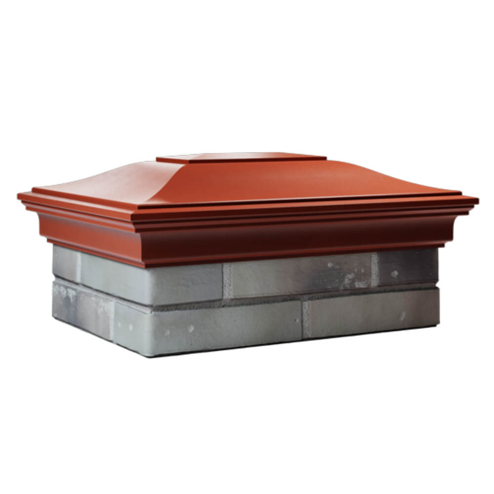 Колпак Zking Монблан Красный на столб 2х1.5 кирпича (515х385мм) в Великом Новгороде фото