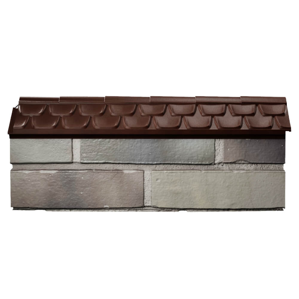Парапет Zking Эльбрус Коричневый с посадкой на 0.5 кирпича (130мм) в Великом Новгороде фото